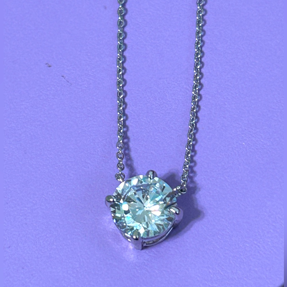 NEW the Monarch Round Cut Necklace - Silver